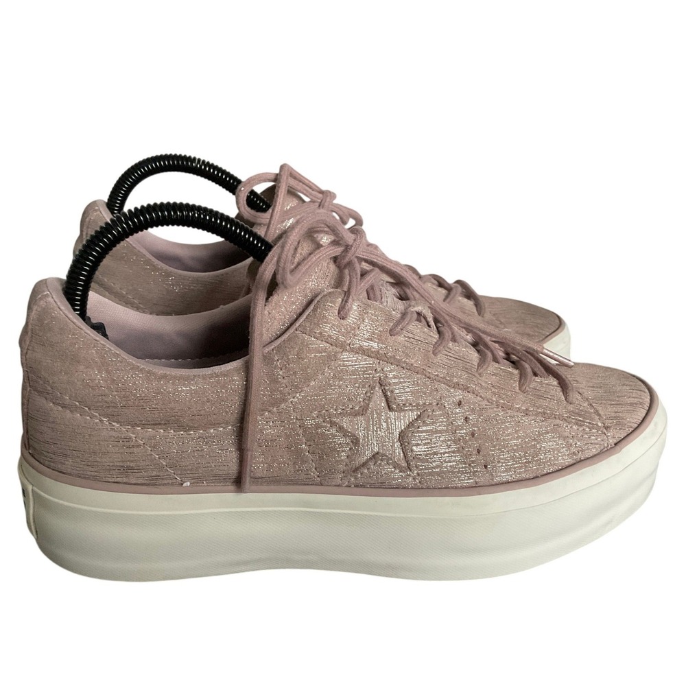 Converse One Star Platform Low Metallic Rose Gold Sneakers 561771C Womens 9